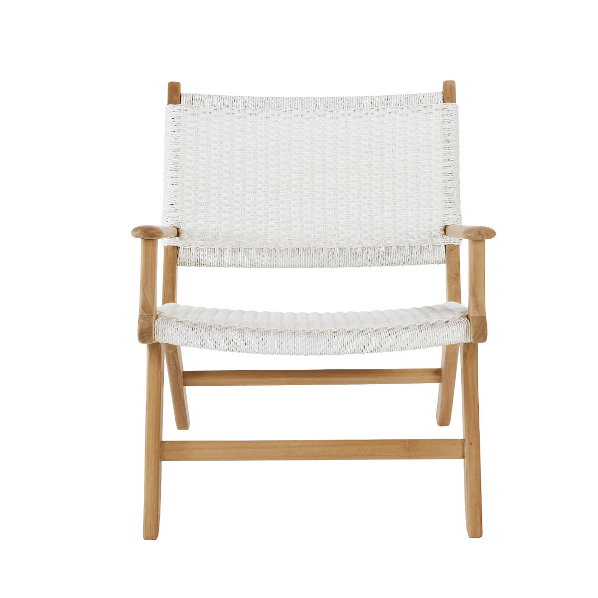 Earine Close Weave Accent Arm Chair – White - Notbrand