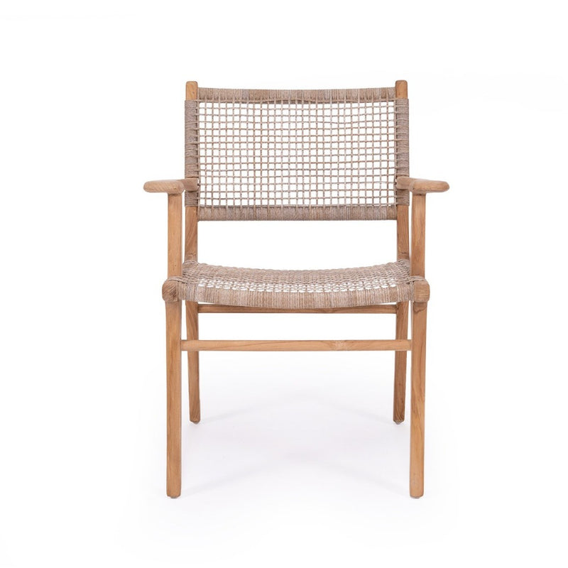 Earine Teak Wood Armchair – Washed Grey - Notbrand
