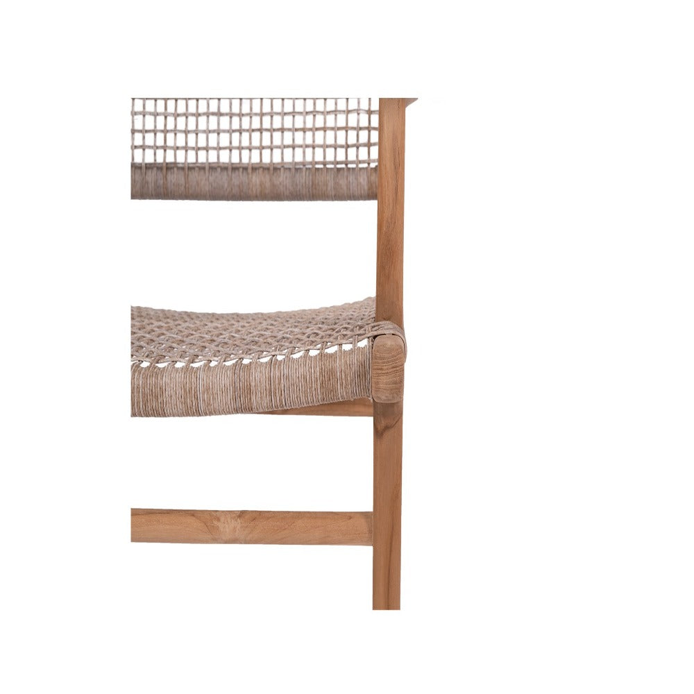 Earine Teak Wood Armchair – Washed Grey - Notbrand
