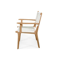 Earine Teak Wood Armchair – White - Notbrand