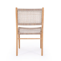 Earine Teak Wood Dining Chair - Washed Grey - Notbrand
