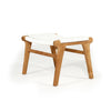 Earine Close Weave Lazy Chair Ottoman – White - Notbrand