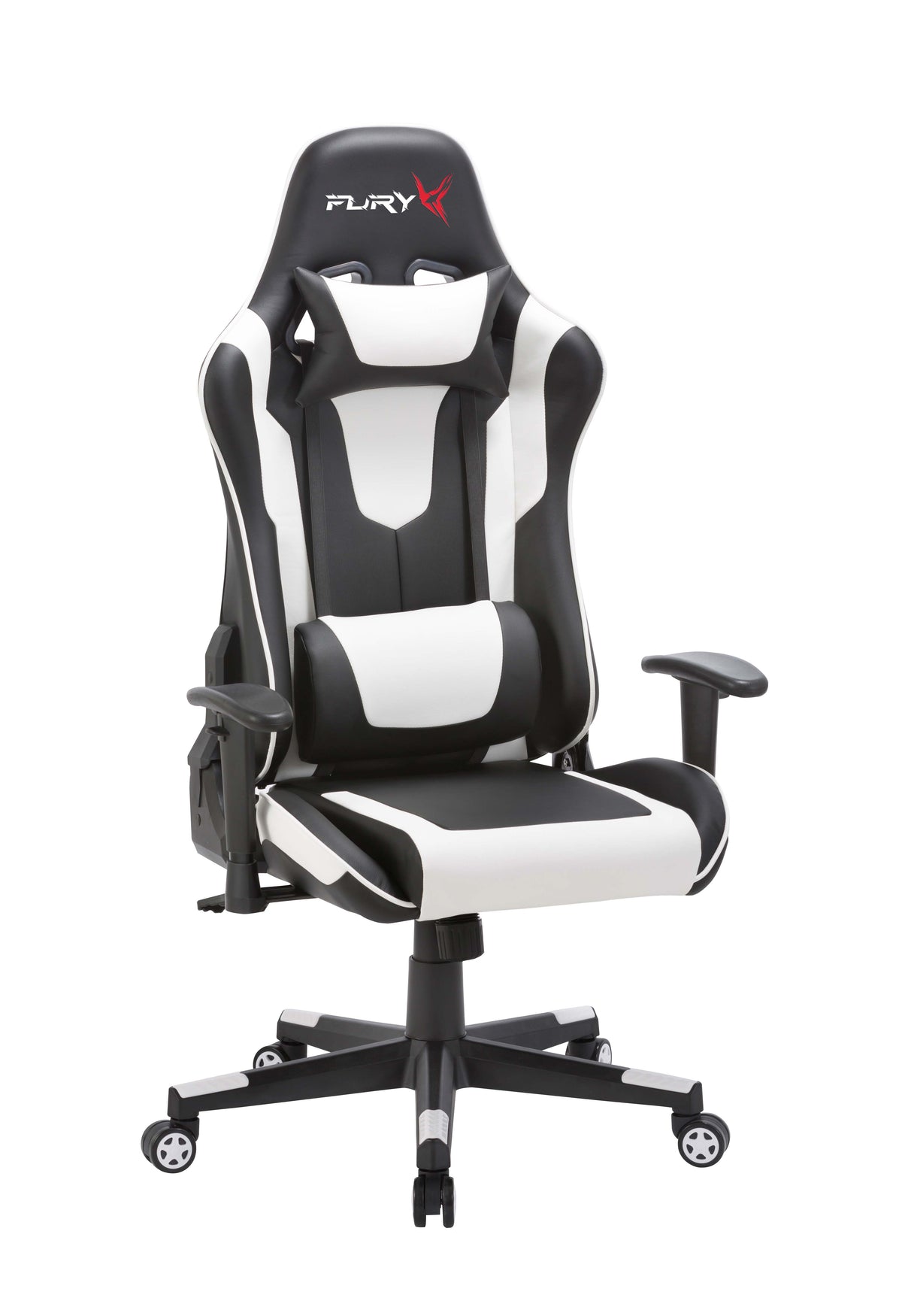 FuryX Gaming Chair In White & Black - Nylon - Notbrand