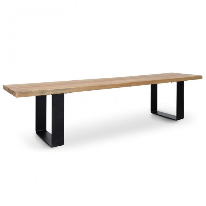 Claire Reclaimed Elm Wood Bench 2m - Notbrand
