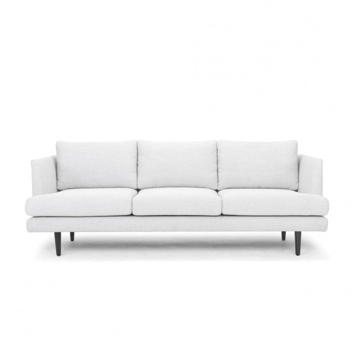 Maia 3 Seater Sofa - Light Texture Grey with Black Legs - Notbrand