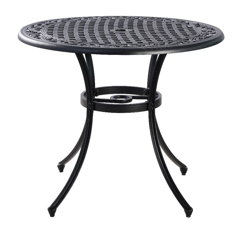Marco Aluminium Round Outdoor Table - Black - Notbrand
