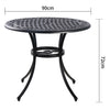 Marco Aluminium Round Outdoor Table - Black - Notbrand