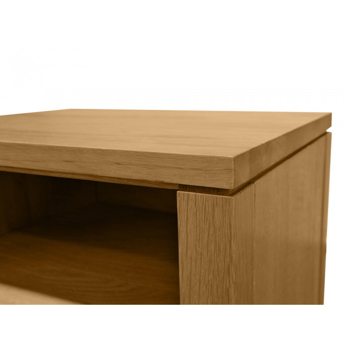 Oslo 1 Drawer Wooden Bedside Table - Natural Oak - Notbrand