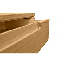 Sweden Drawer Wooden Bedside Table - Natural Oak - Notbrand