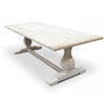 Jade Reclaimed Elm Timber Dining Table - Rustic White Washed 198cm - Notbrand