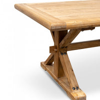 Elena Recycled Elm Wood Dining Table - Rustic Natural 2.4m - Notbrand