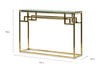 Harry Glass Top Console Table - Brushed Gold Base - Notbrand