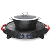 2 In 1 Electric Stone Coated Grill Plate And Hotpot - Notbrand