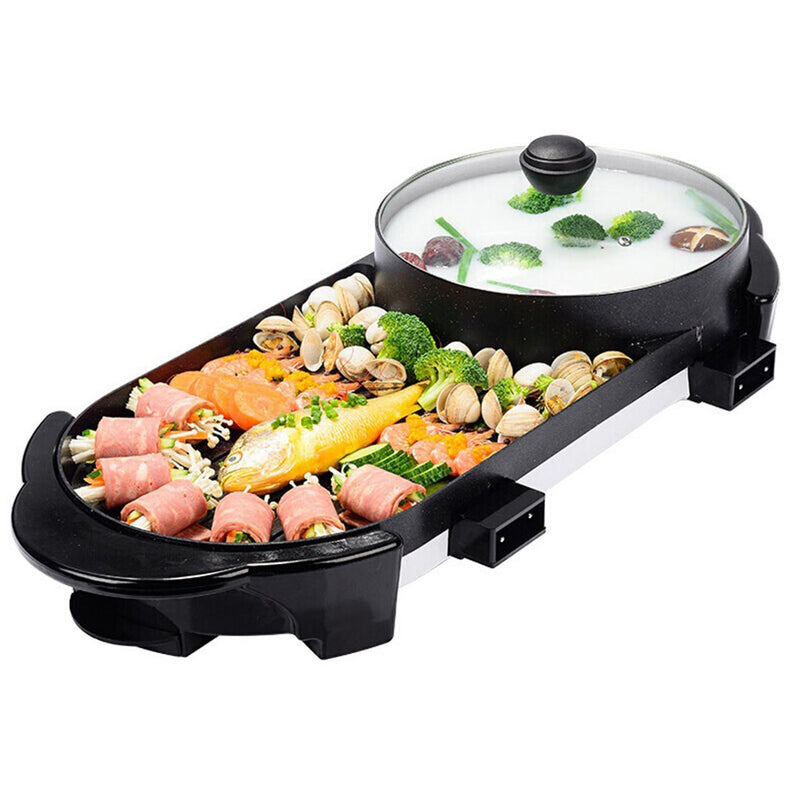 2 In 1 Electric Non-Stick BBQ Grill And Hotpot - Notbrand