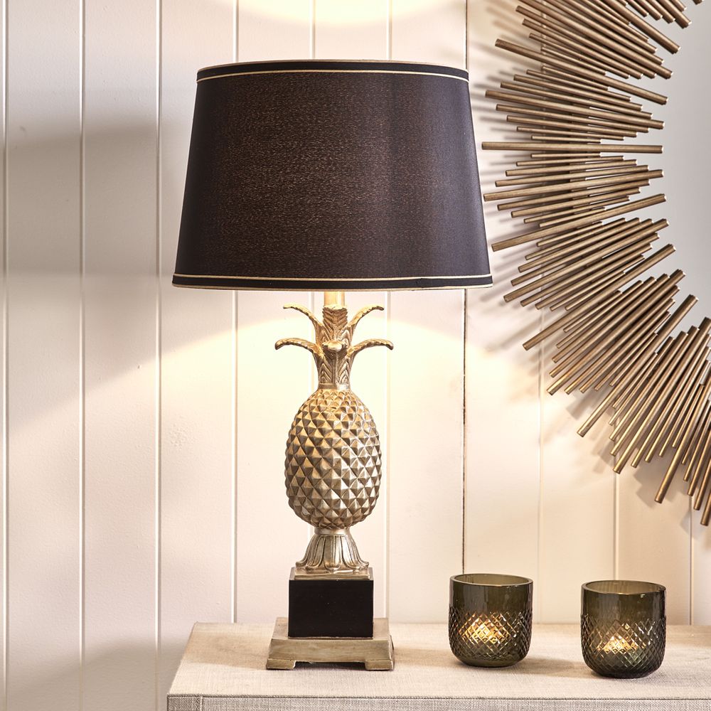 Harper Pineapple Table Lamp with Gold Trim - Notbrand