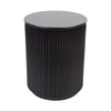 Nomad Linear Pattern Round Side Table  - Black - Notbrand