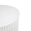 Nomad Linear Pattern Round Side Table - White - Notbrand