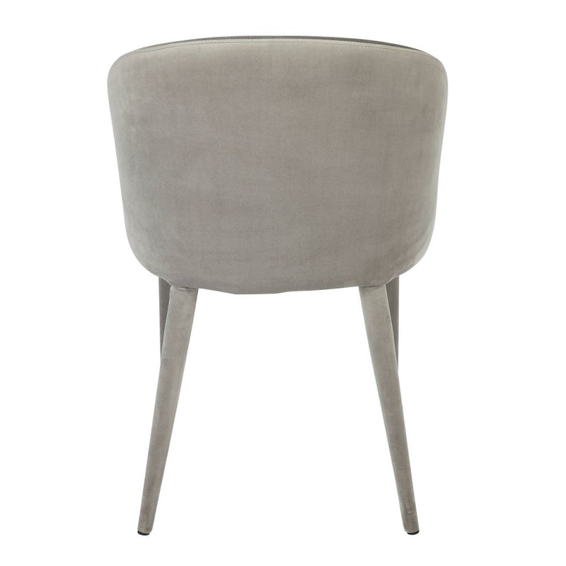 Paltrow Fabric Dining Chair - Grey Velvet - Notbrand