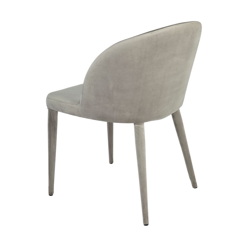 Paltrow Fabric Dining Chair - Grey Velvet - Notbrand