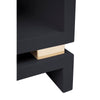 Pearl Satin Finish Bedside Table - Small Black - Notbrand