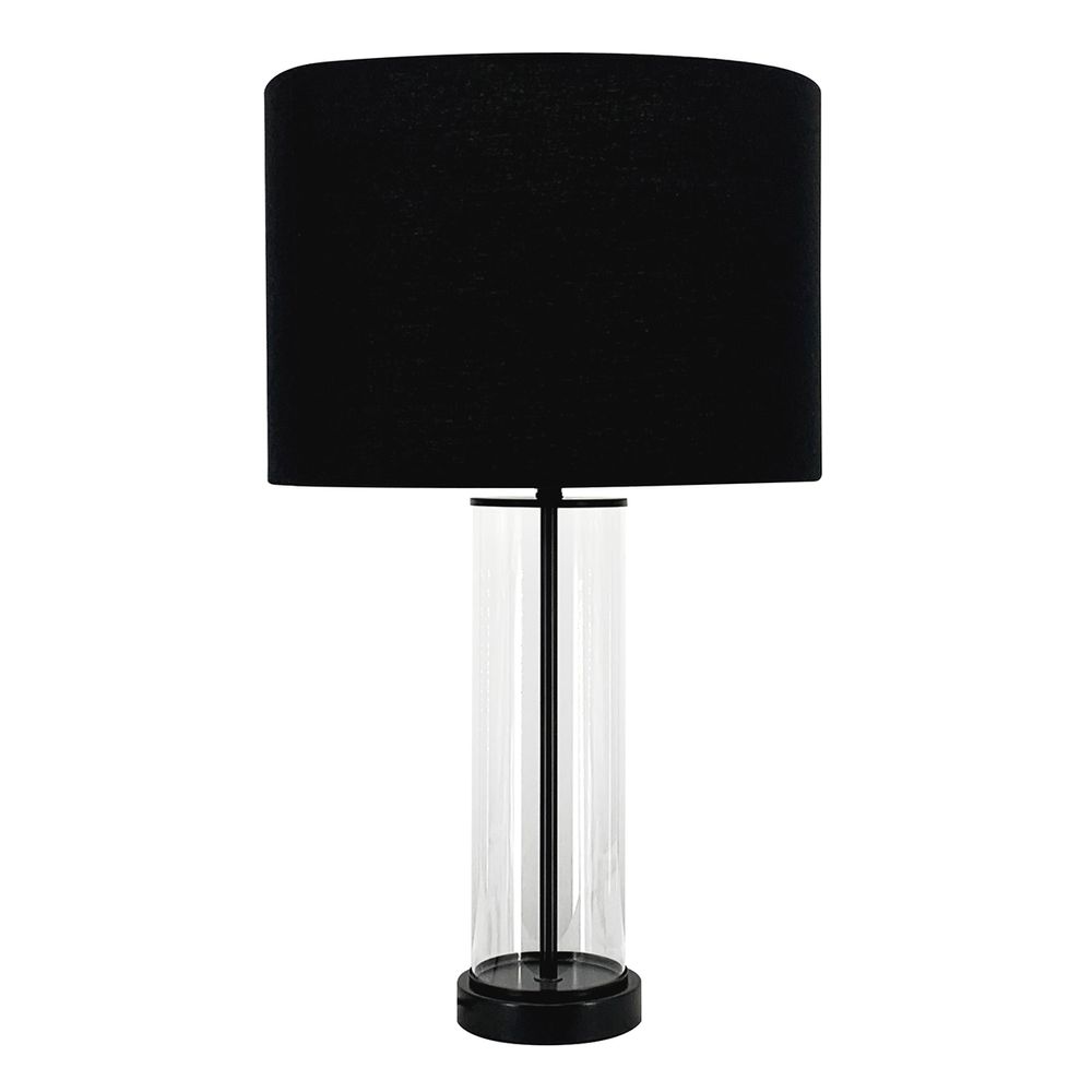 East Side Glass Table Lamp - Black - Notbrand
