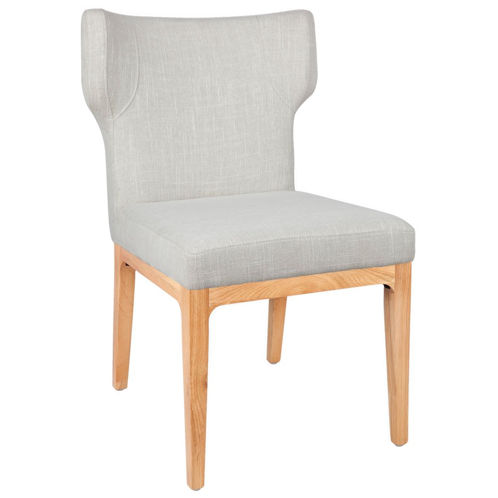 Set of 2 Ashton Fabric Dining Chairs - Natural Linen - Notbrand