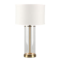 Left Bank Table Lamp - Brass Base with White Shade - Notbrand