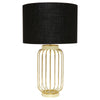 Cleo Table Lamp With Metal Wire Base - Gold - Notbrand