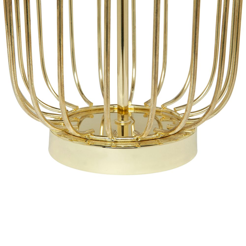 Cleo Table Lamp With Metal Wire Base - Gold - Notbrand
