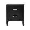Soloman Bedside Table with Brass Handles - Small Black - Notbrand
