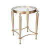 Jak Glass Round Side Table - Gold - Notbrand
