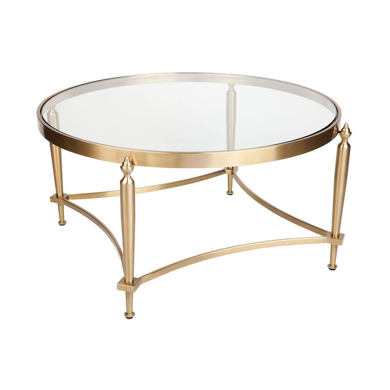 Jak Glass Top Coffee Table - Gold - Notbrand