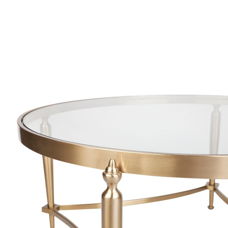 Jak Glass Top Coffee Table - Gold - Notbrand