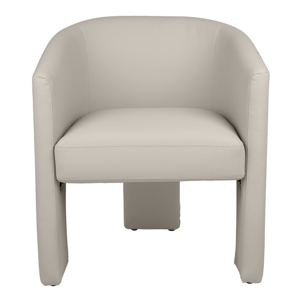 Kylie Vegan Leather Dining Chair - Soft Grey - Notbrand
