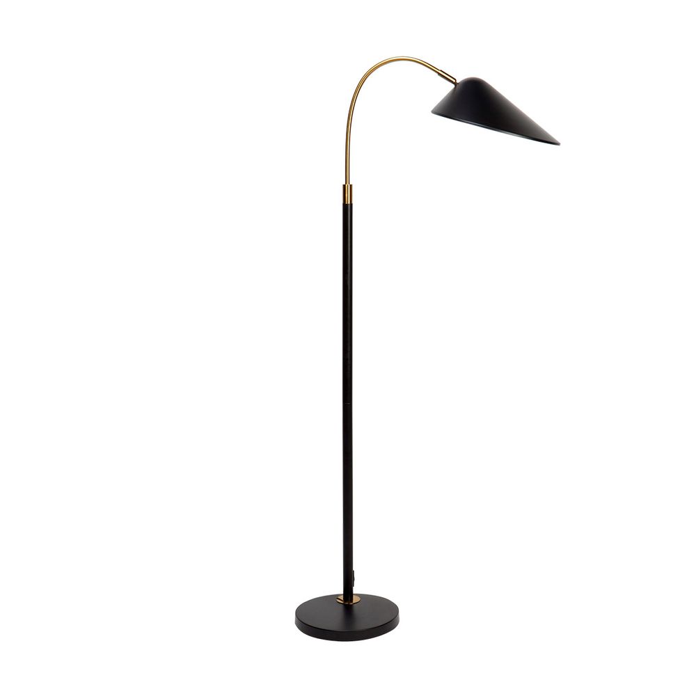 Kenya Brass Floor Lamp - Black - Notbrand