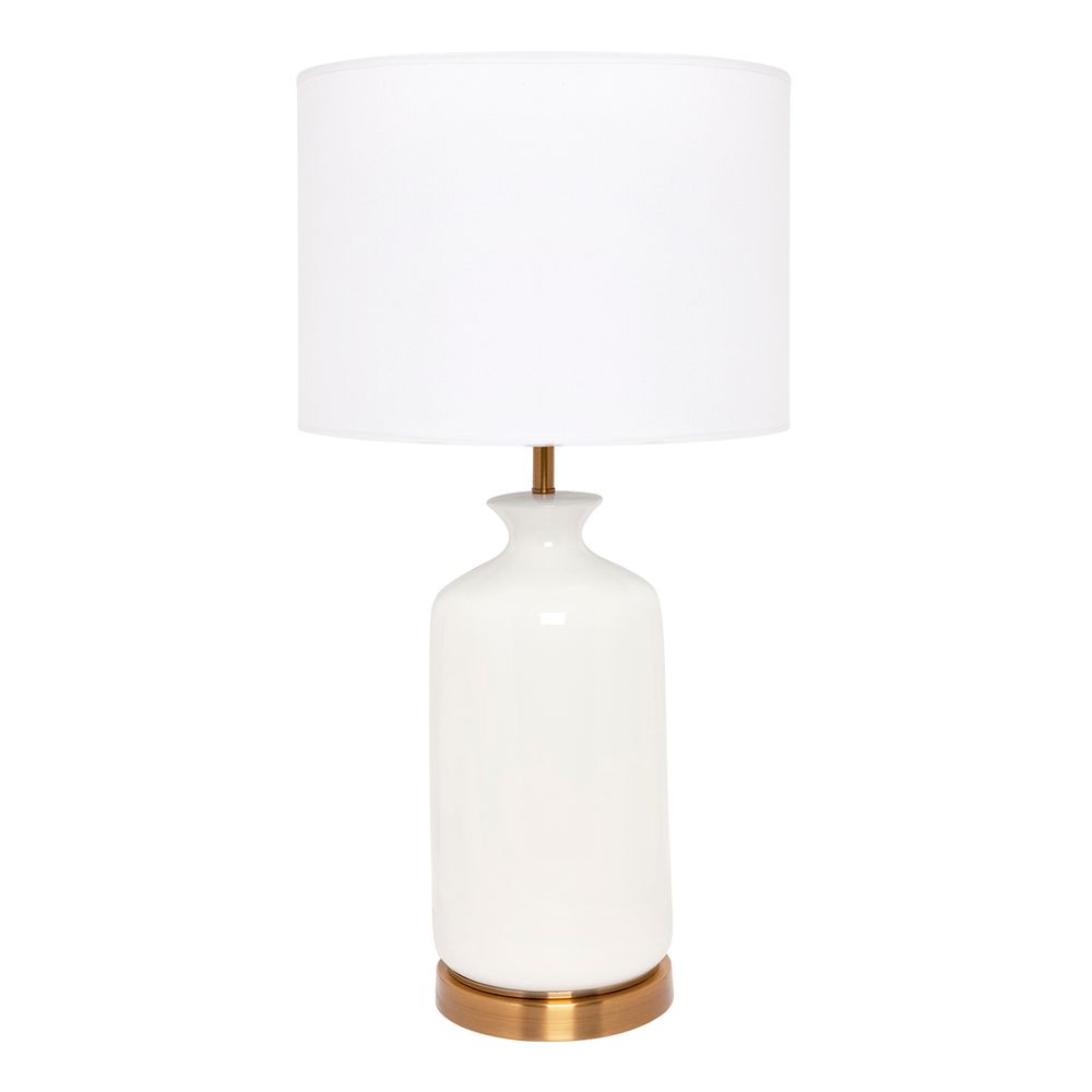 Camille White Ceramic Table Lamp - Notbrand
