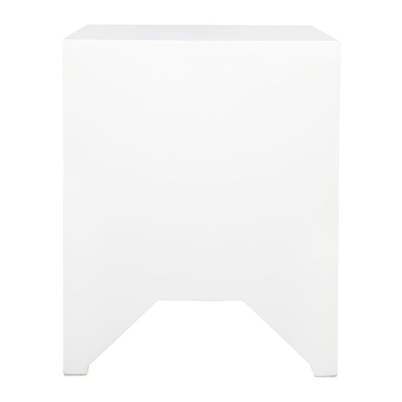 Ariana Bedside Table with Gold Handles - Small White - Notbrand