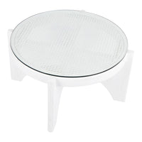 Oasis Rattan Coffee Table Glass Top - Medium White - Notbrand