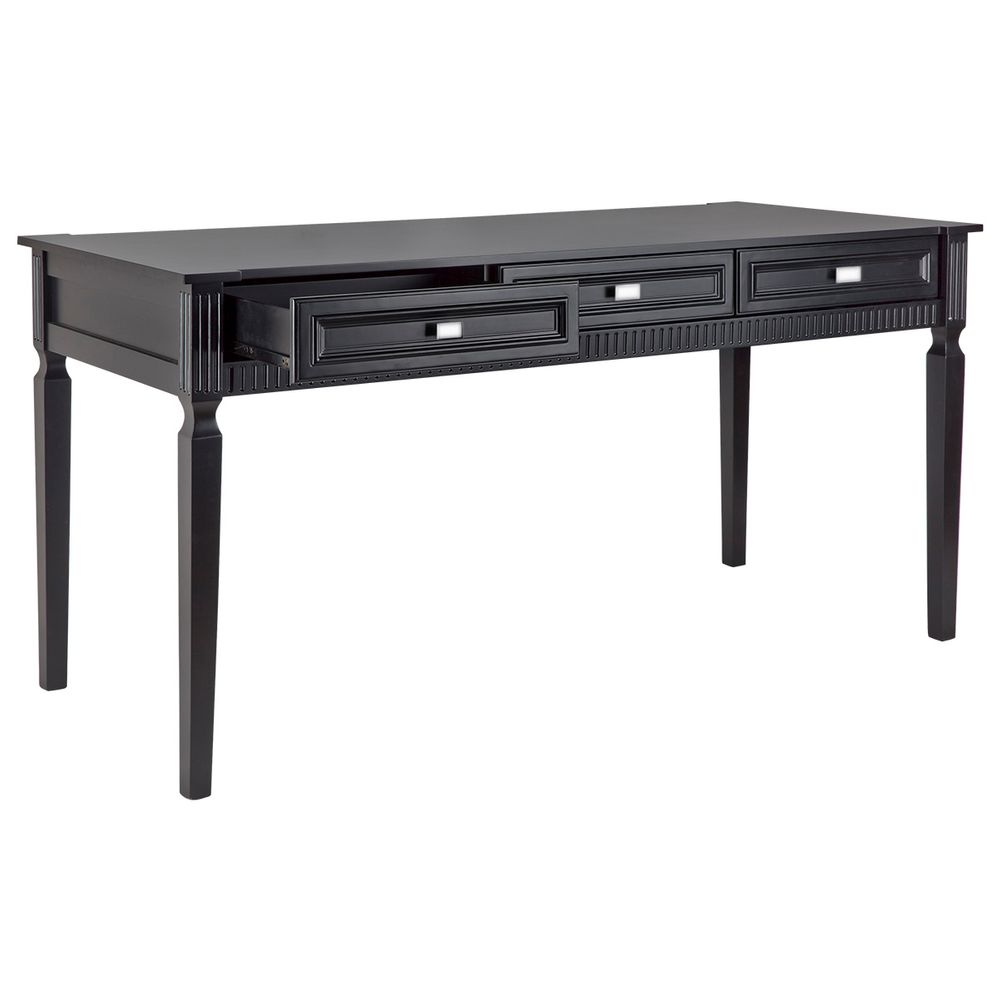 Merci Desk with elegant Turned Legs - Large Black - Notbrand