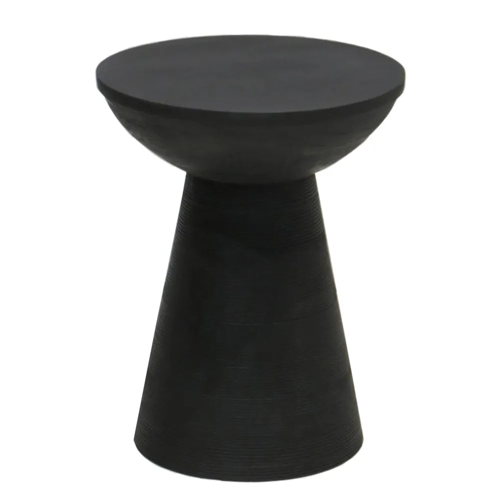 Cayman Mango Wood Side Table - Black - Notbrand