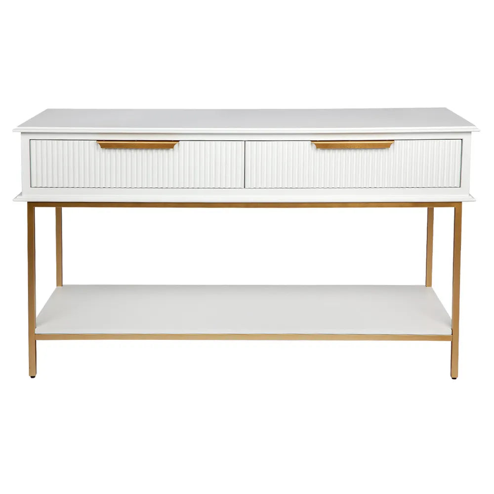 Aimee Console Table in White - Small - Notbrand
