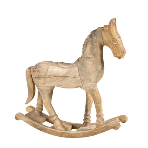 Antique Wood Rocking Horse - Natural - Notbrand