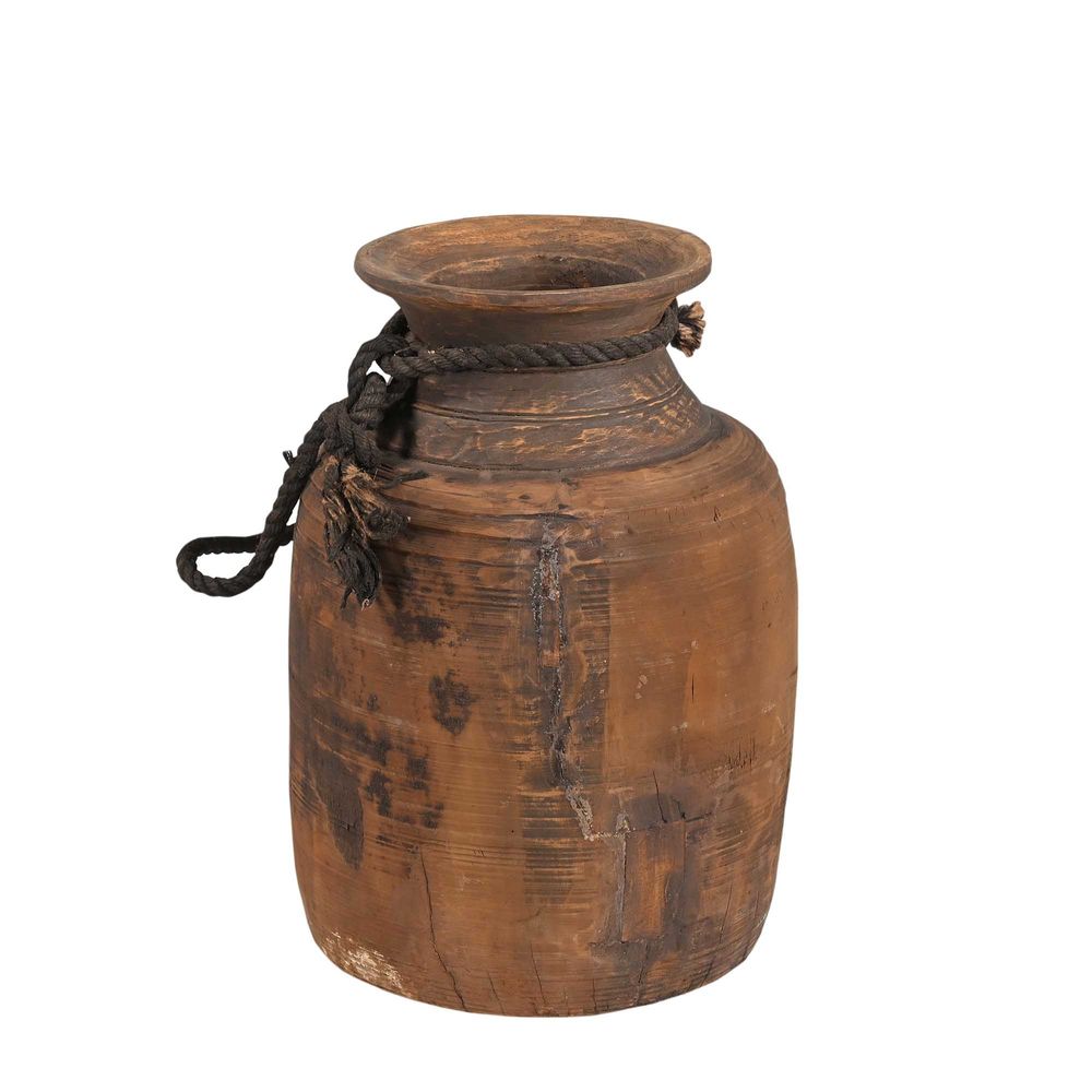 Wooden Pot with Rope - Small - Notbrand