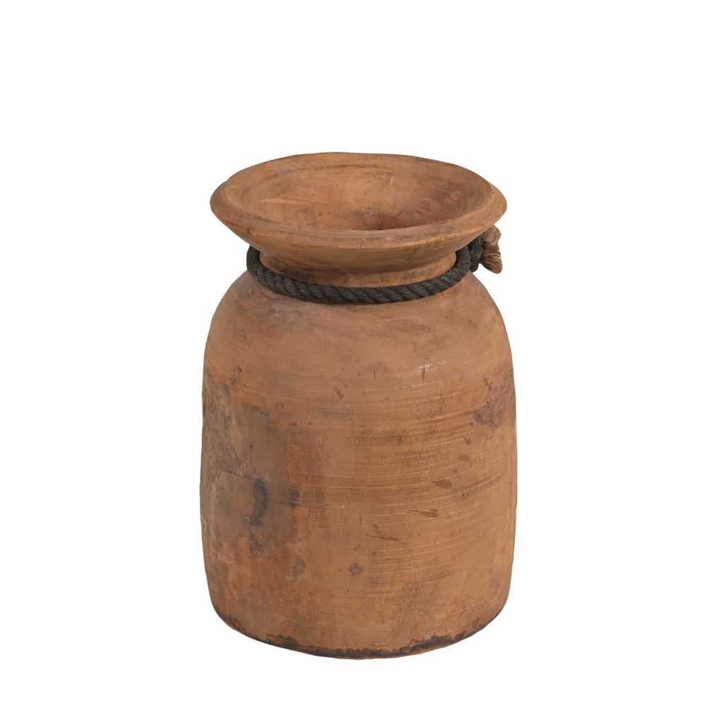 Wooden Pot with Rope - Large - Notbrand