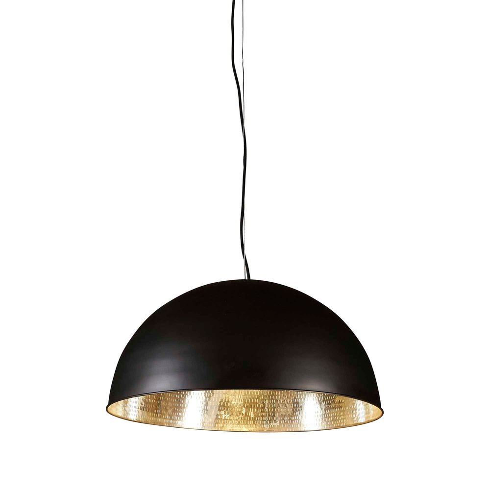 Alfresco Dome Brass Ceiling Pendant - Black and Silver - Notbrand