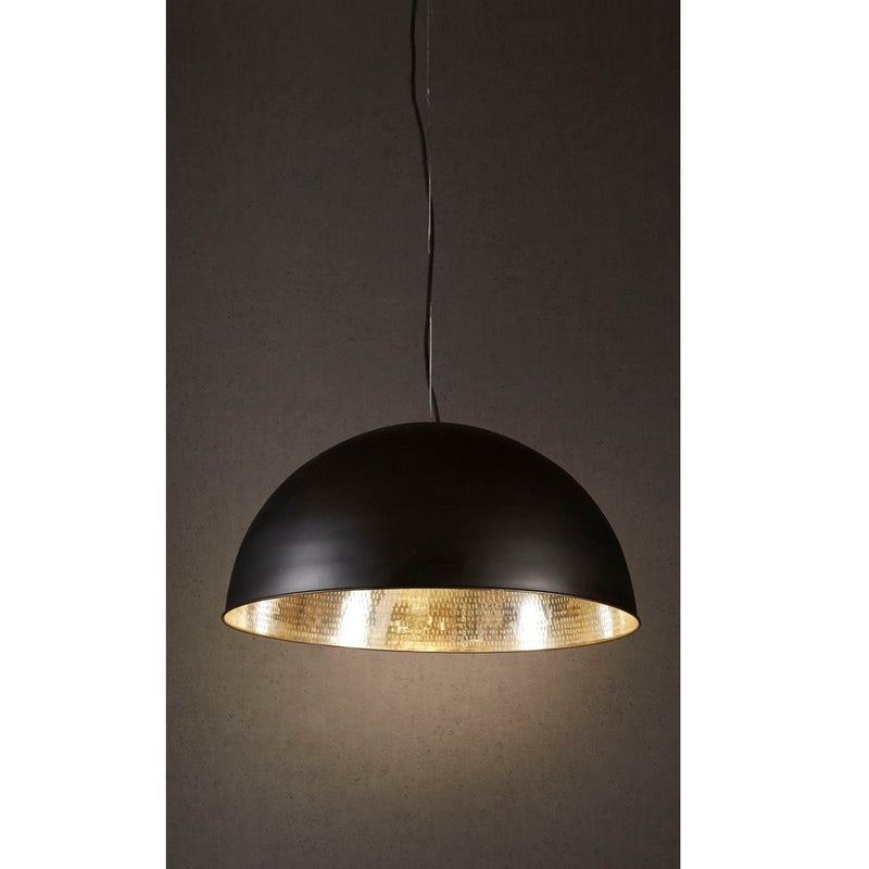 Alfresco Dome Brass Ceiling Pendant - Black and Silver - Notbrand