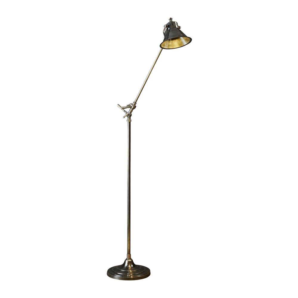 Morton Brass Floor Lamp - Antique Silver - Notbrand
