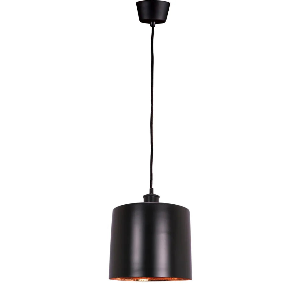 Portofino Ceiling Pendant in Matte Black And Copper - Medium - Notbrand