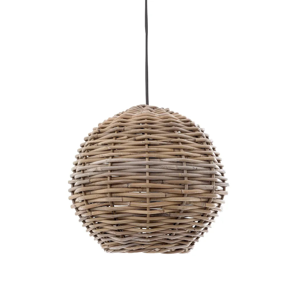 Rattan Round Ceiling Pendant in Natural - Small - Notbrand