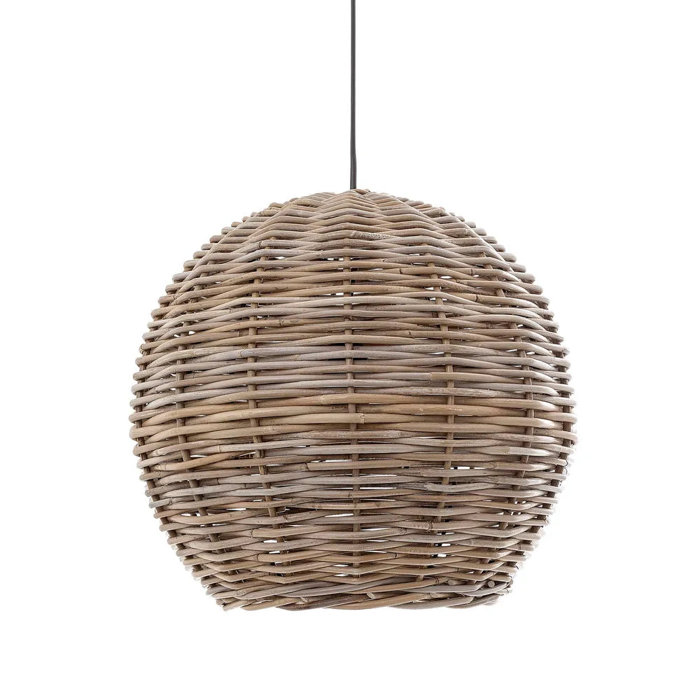 Rattan Round Ceiling Pendant in Natural - Large - Notbrand